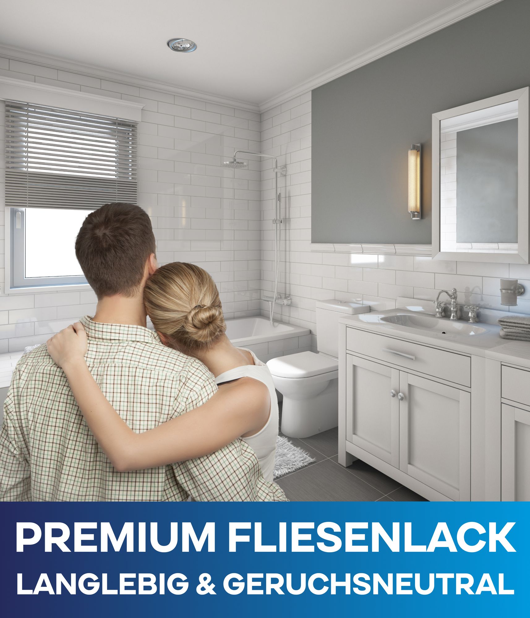 Plid Fliesenlack 2,25L Weiß glänzend – Fliesenfarbe für Wandfliesen in Küche & Bad, hohe Deckkraft, bis zu 23m²