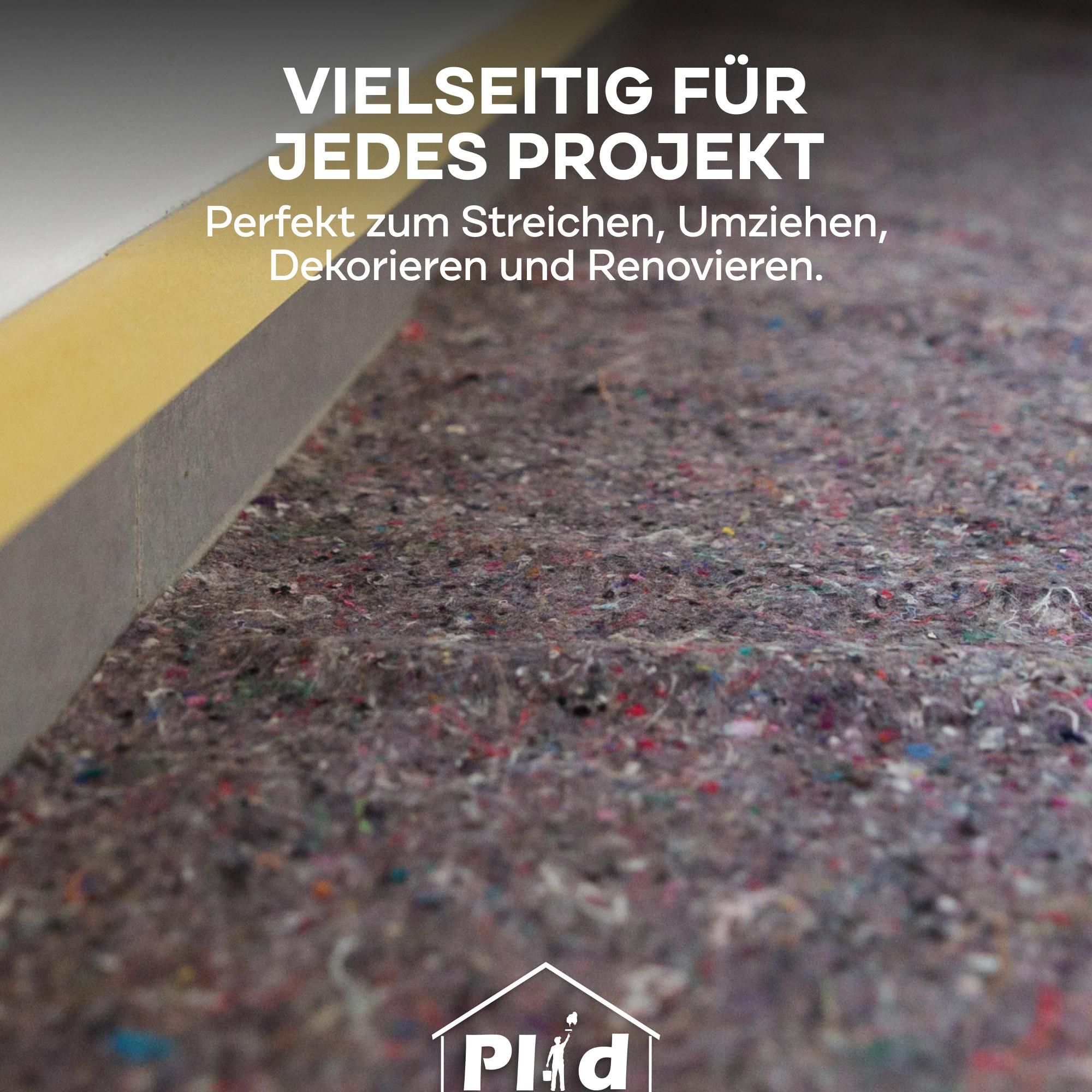 Plid Abdeckvlies 50m, 180g/m² / Boden-Malervlies Umzugsdecken Packdecken Vlies