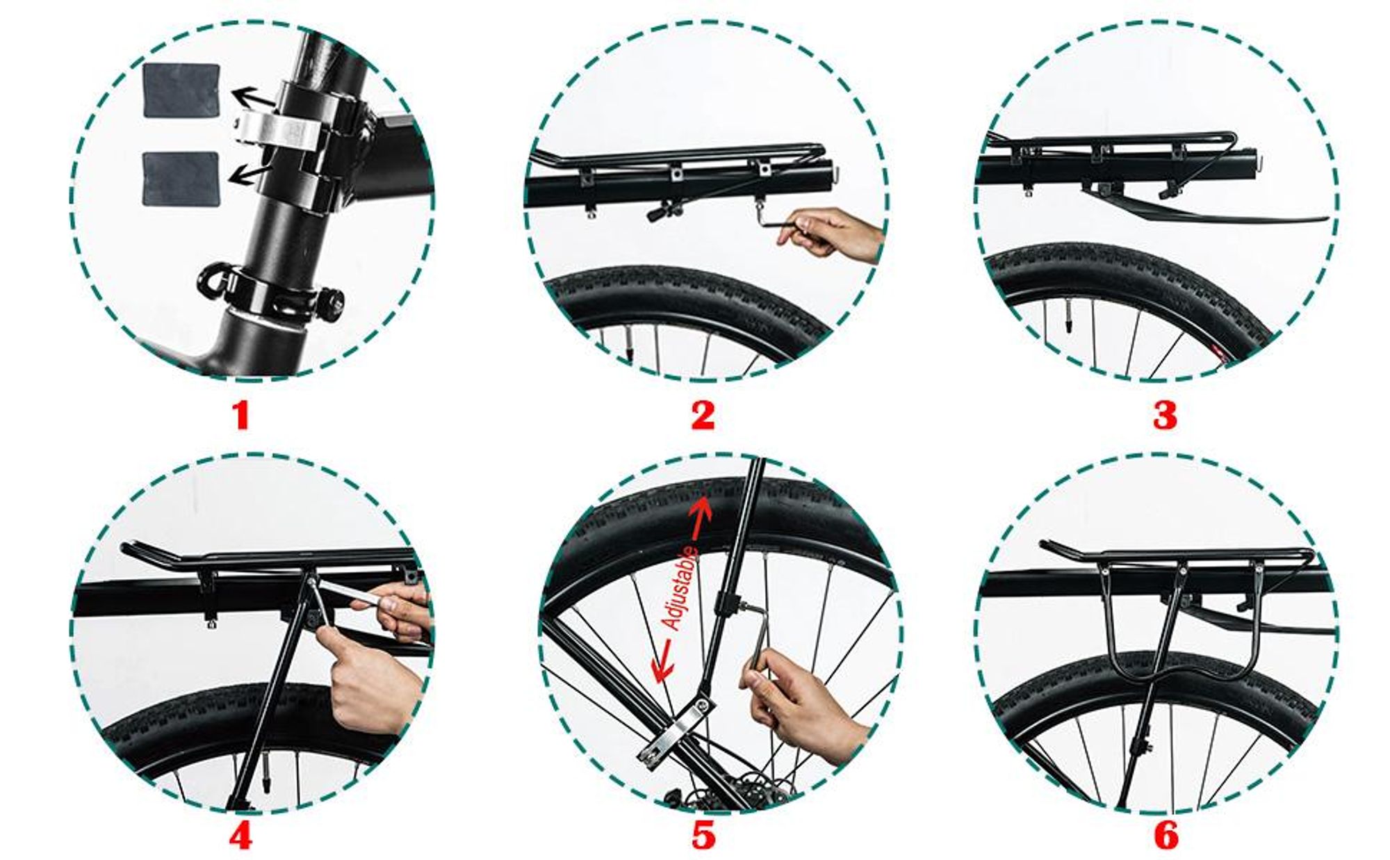 ROCKBROS Fahrrad Gepäckträger mit Schutzblech für MTB 24-29 Zoll max 50KG Alu