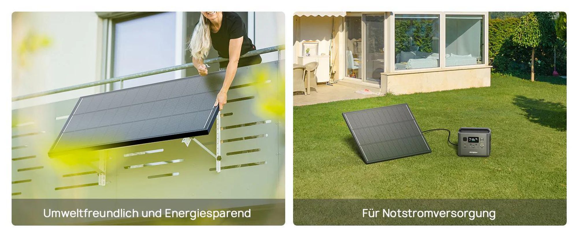AFERIY 120W Solarpanel – Monokristallin, IP68, MC4 für Wohnmobil & Garten
