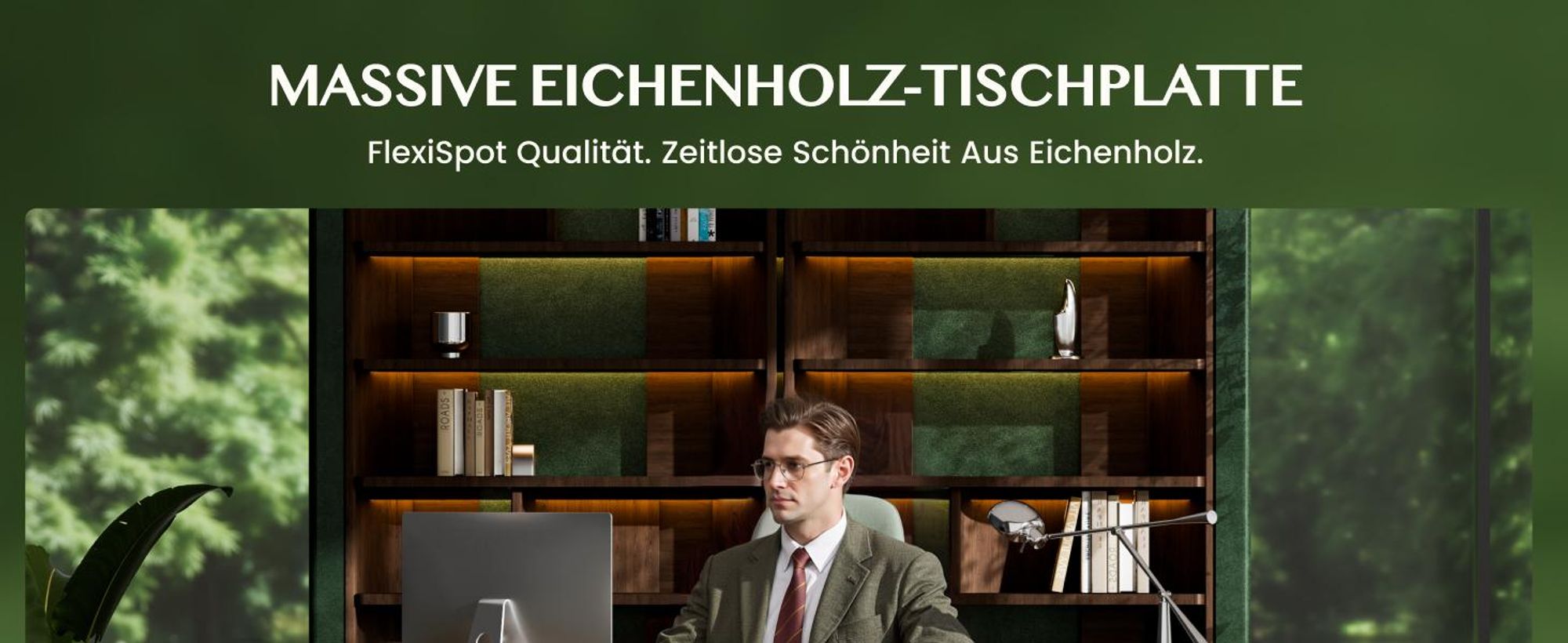 FLEXISPOT Tischplatte 140x80 cm, 27 mm starke Eichen-Massivholzplatte, Einteilige Tischplatte mit vorgebohrten Löchern, ideal für Schreibtische