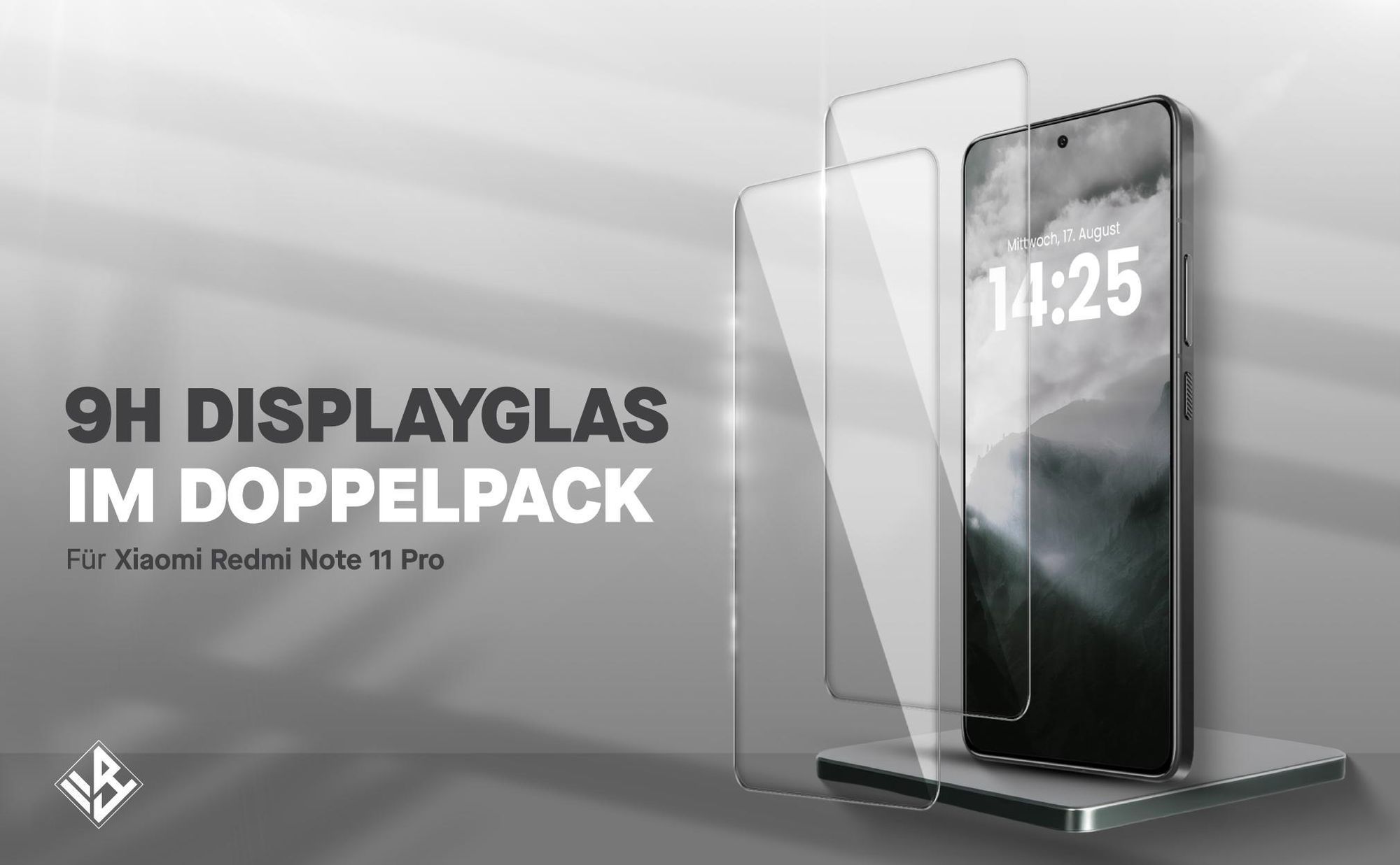 2er Set Displayglas für Xiaomi Redmi Note 11 Pro in 9H Härte