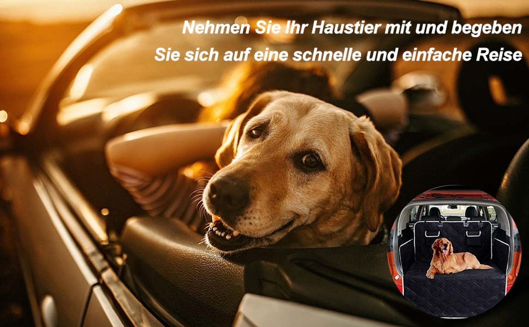 Kofferraumschutz Hund mit Seiten- und Ladeschwellenschutz | Hundedecke Auto wasserdichte & Kratzfeste