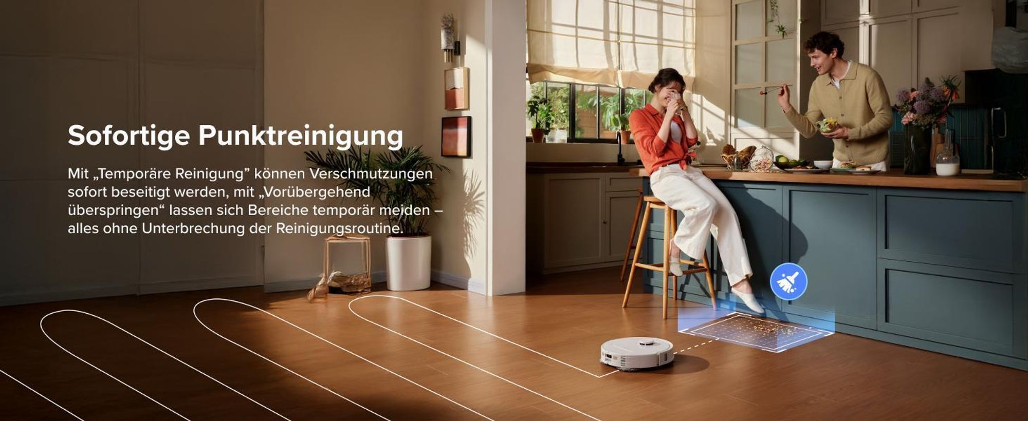 Roborock Qrevo S Pro Set Staubsauger Roboter mit Wischfunktion, 18.500Pa(Upgrade von QV 35A), Anti-Tangle System, 75 °C Heißwasser-Moppwäsche, Weiß