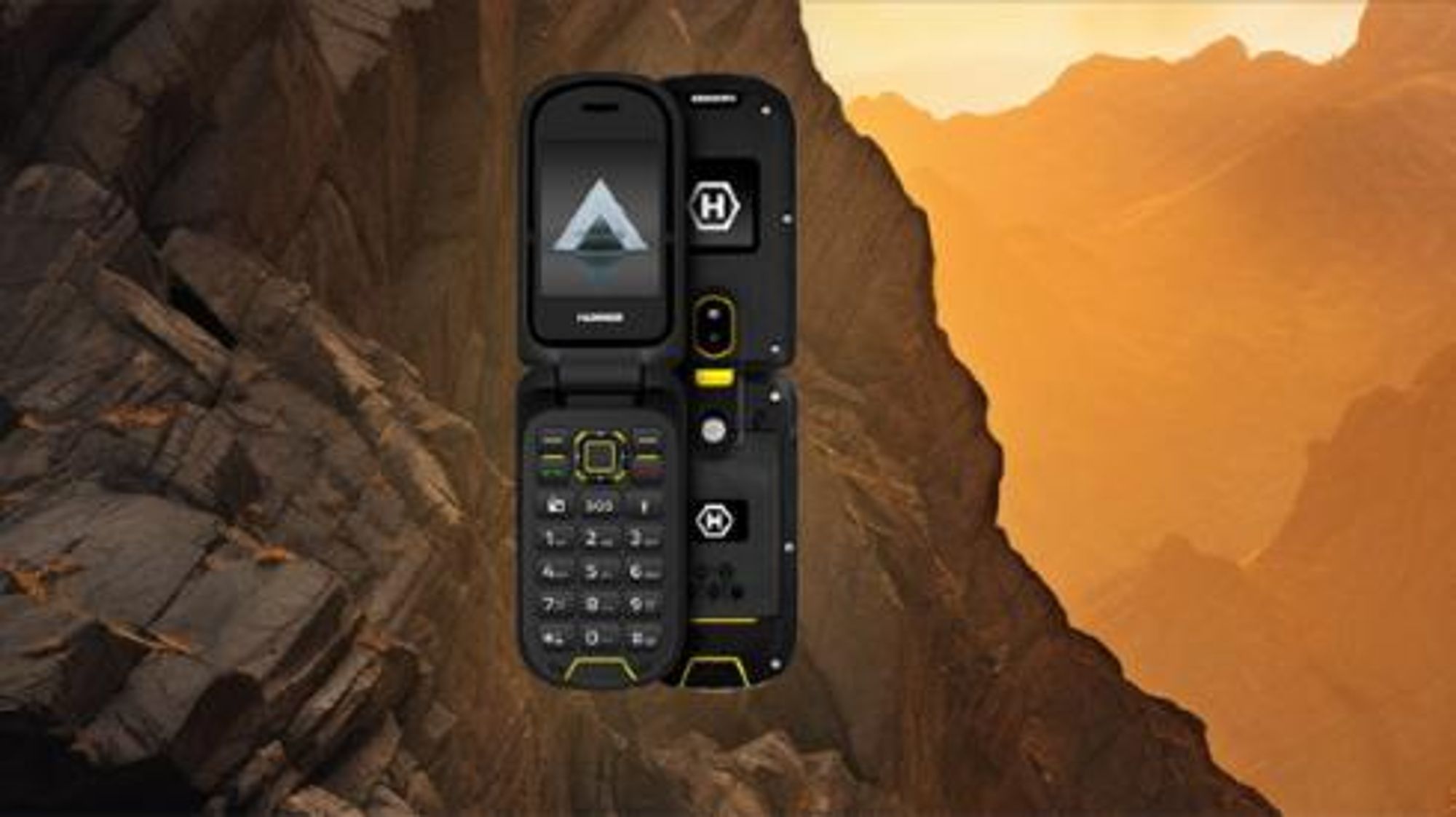 HAMMER DIG LTE 4G ROBUSTES KLAPPHANDY MIT LADESTATION IM SET