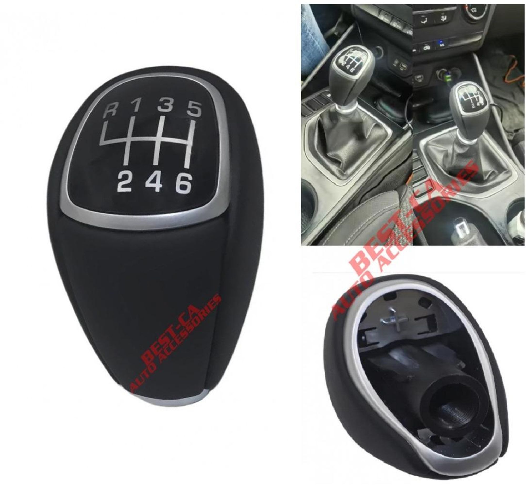 Schaltknauf 6 Gang Gewinde für Hyundai i20 i30 i40 Elantra Santa Fe Tucson Handschalter Schalthebel Schaltknopf