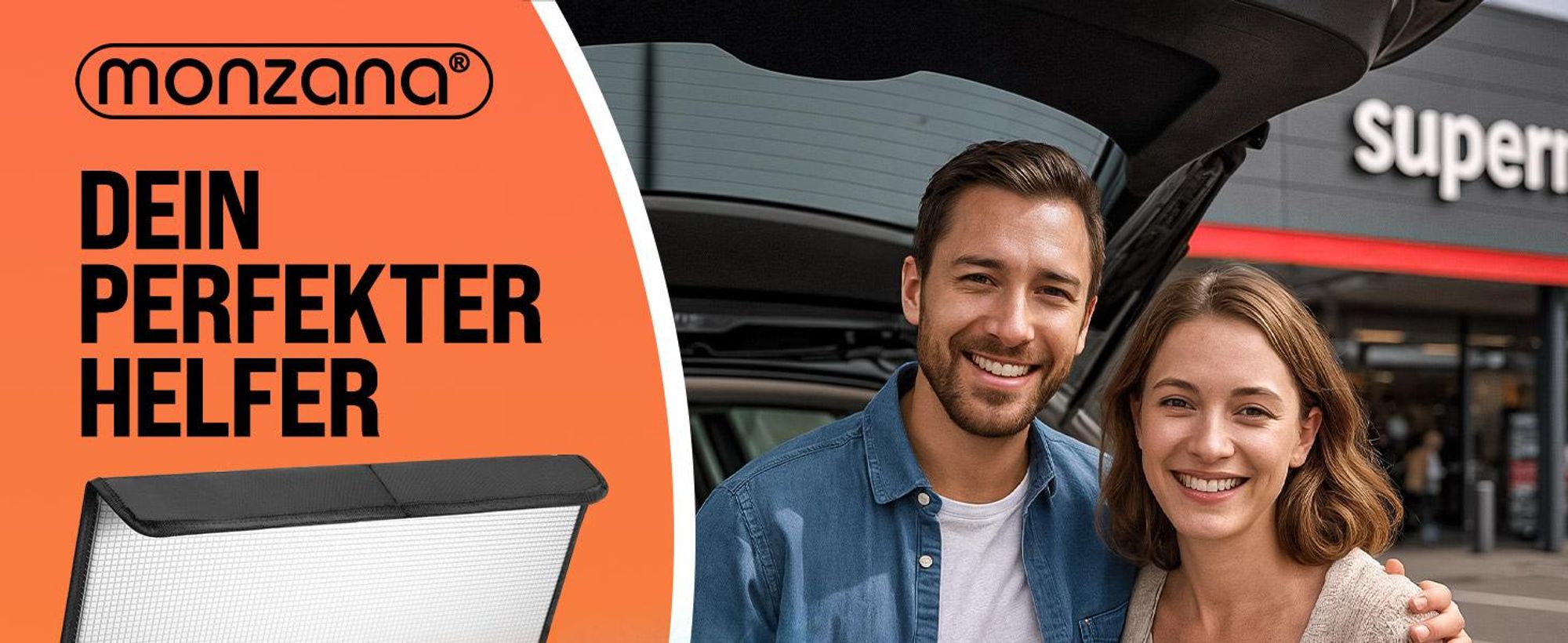 MONZANA® Kofferraum Organizer Deckel 68L Isolierfolie Trennwände Wasserdicht Faltbar MDF Wände Rutschfest Kofferraumtasche Kofferraumbox Auto Schwarz
