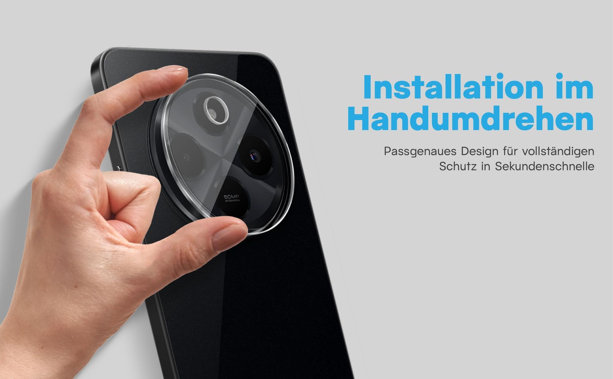 2x Kameraschutz aus 9H Glas für Xiaomi Redmi 14C in passgenauem Design