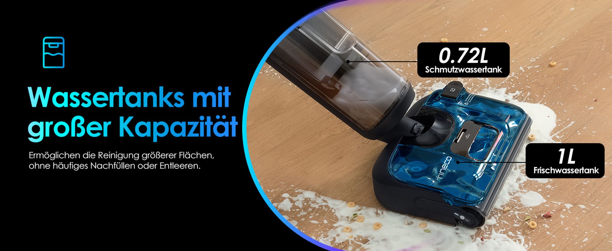 Größerer Wassertank