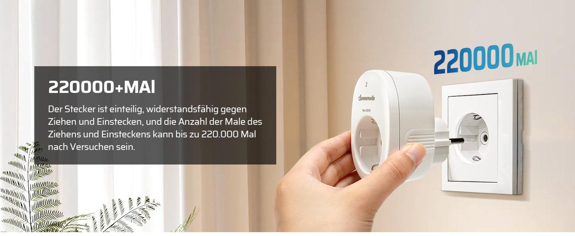 DEWENWILS 5er Set Funksteckdose mit Fernbedienung, 30M Reichweit, Innen, Weiß