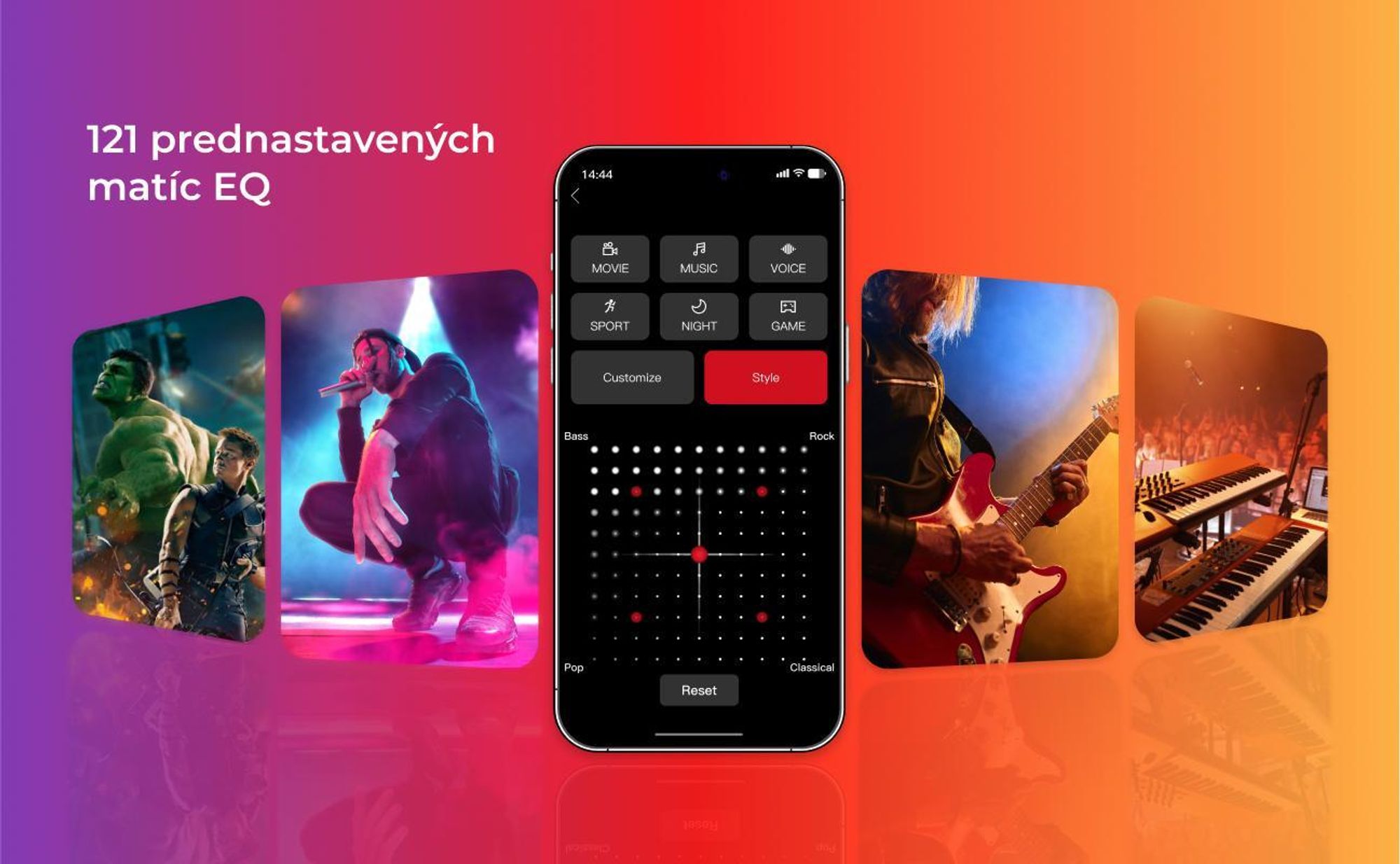 ULTIMEA 7.1-kanálový odnímateľný soundbar s RGB svetlom, virtuálny priestorový zvukový systém so subwooferom, 2 priestorové reproduktory, 410 W
