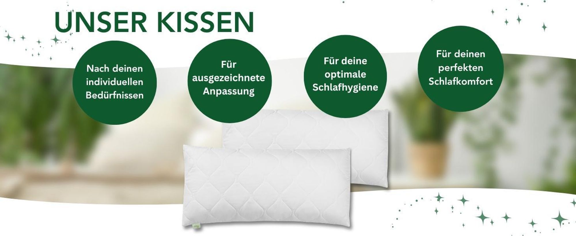 Premium Steppkissen 2er Set 80x80 cm | DREAMSTAR Mikrofaser Kopfkissen | für Allergiker geeignet, weich & pflegeleicht