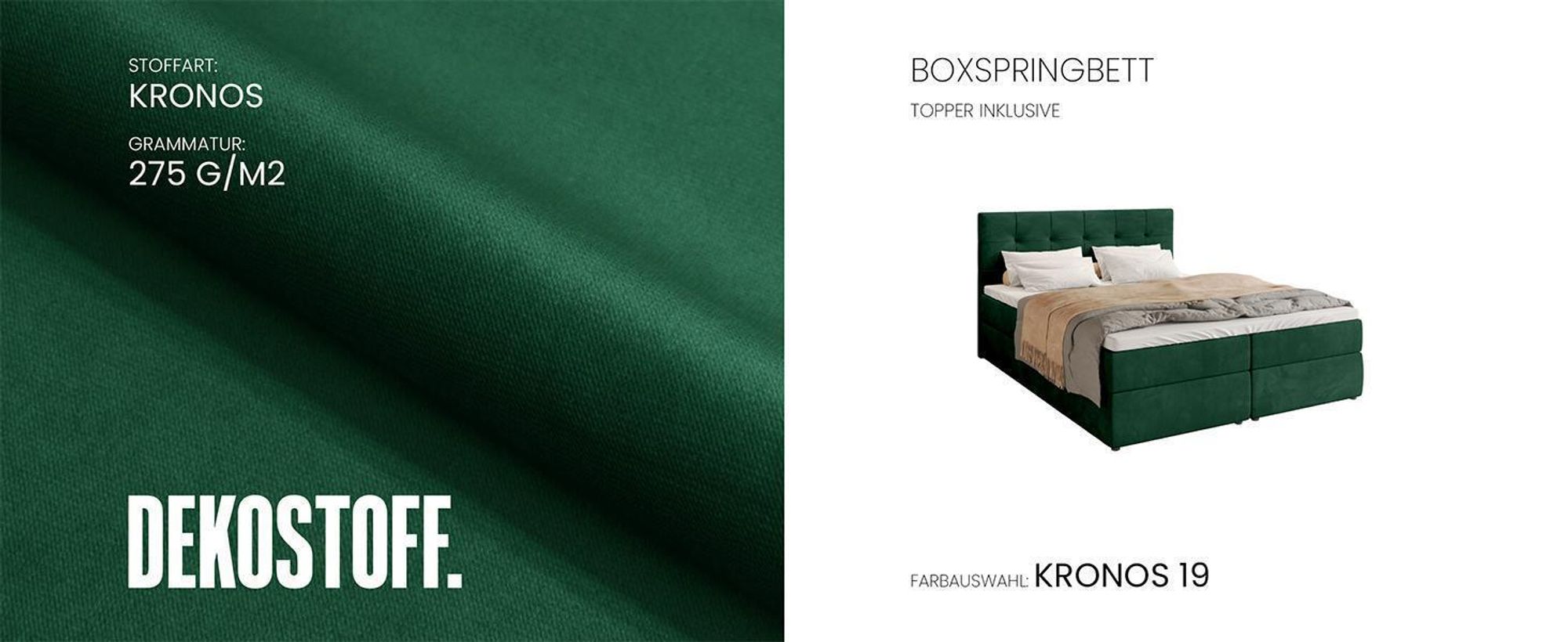 BroMARKT Boxspringbett DETROIT mit 2 Bettkasten, Bonell-Matratze, Polsterbett, Bett (Altrosa, Kronos 27, 180 x 200 cm)
