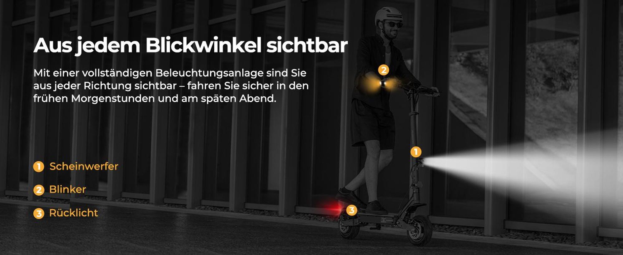 Ausom L1 ABE E-Scooter 90km Reichweite 930W Peak 10 Zoll Tubeless NFC E-ABS StVZO faltbar