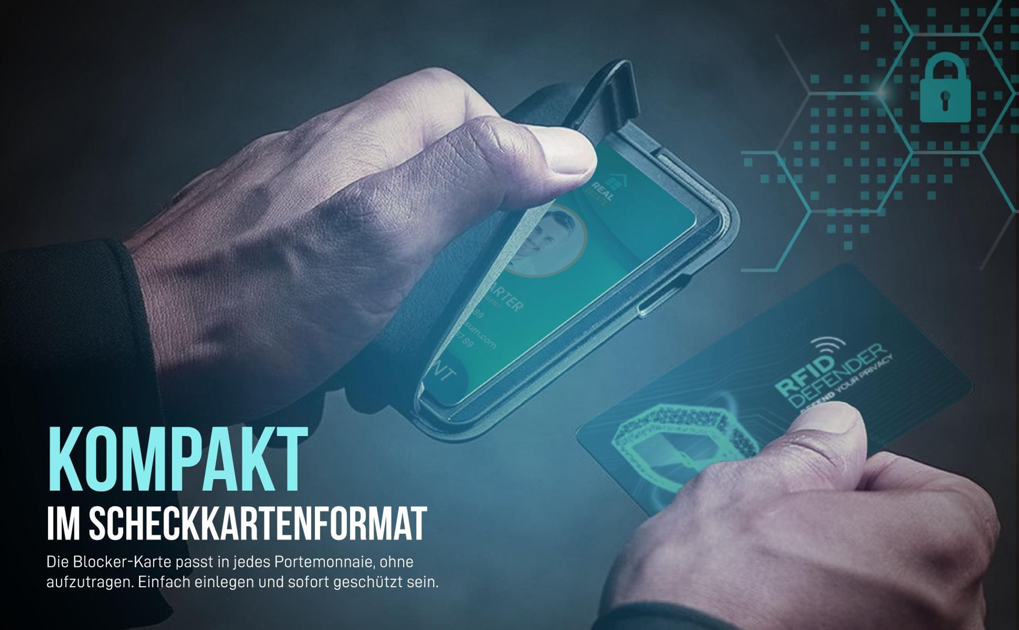 Sichert Kreditkarten, Ausweise und alle Karten mit Funktechnologie