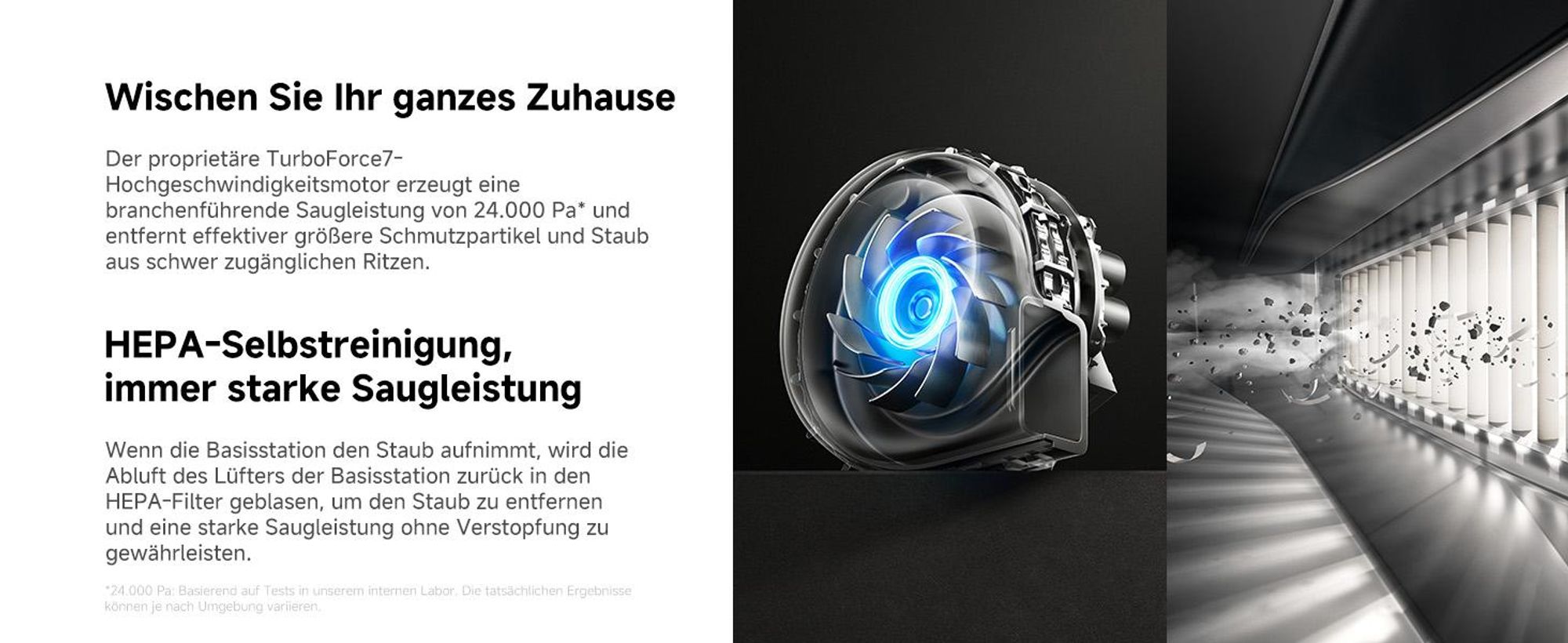 MOVA V50 Ultra Saug- & Wischroboter mit 24.000 Pa, Auto-Entleerung, Warmwasser-DuoSolution, FlexiRise-Navigation, Schwarz