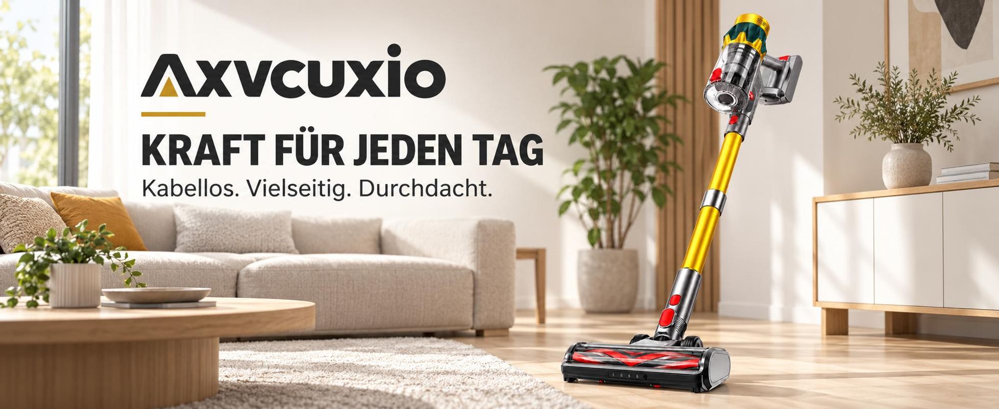 80000Pa Akku-Staubsauger 750W/80 Min., kabelloser Hand- und Stielstaubsauger, ultraleise, Smart-Display, leicht, Anti-Verwicklung für Tierhaare & Auto