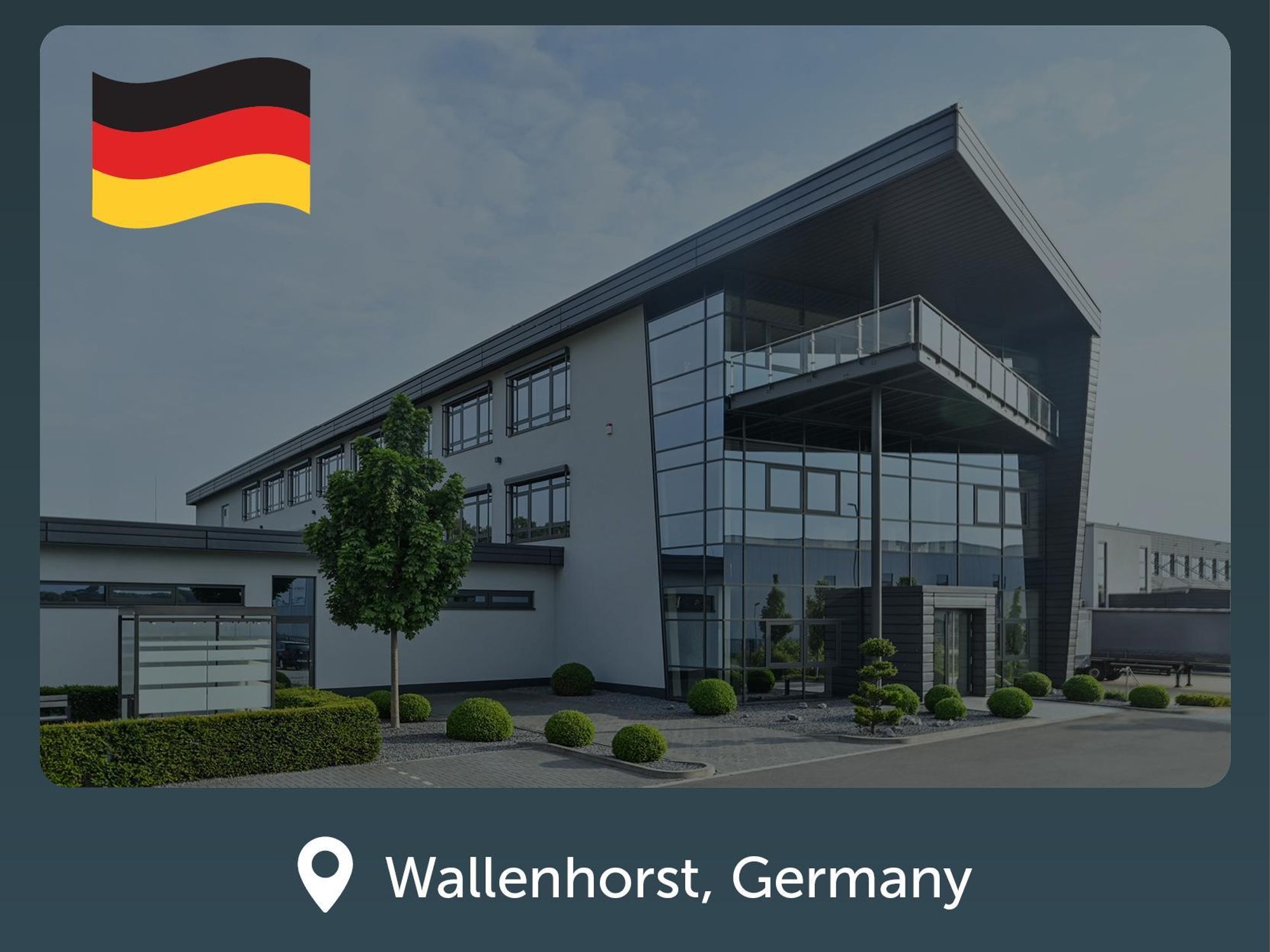 Das Bild zeigt unser Firmengebäude nahe Osnabrück in Niedersachsen.
