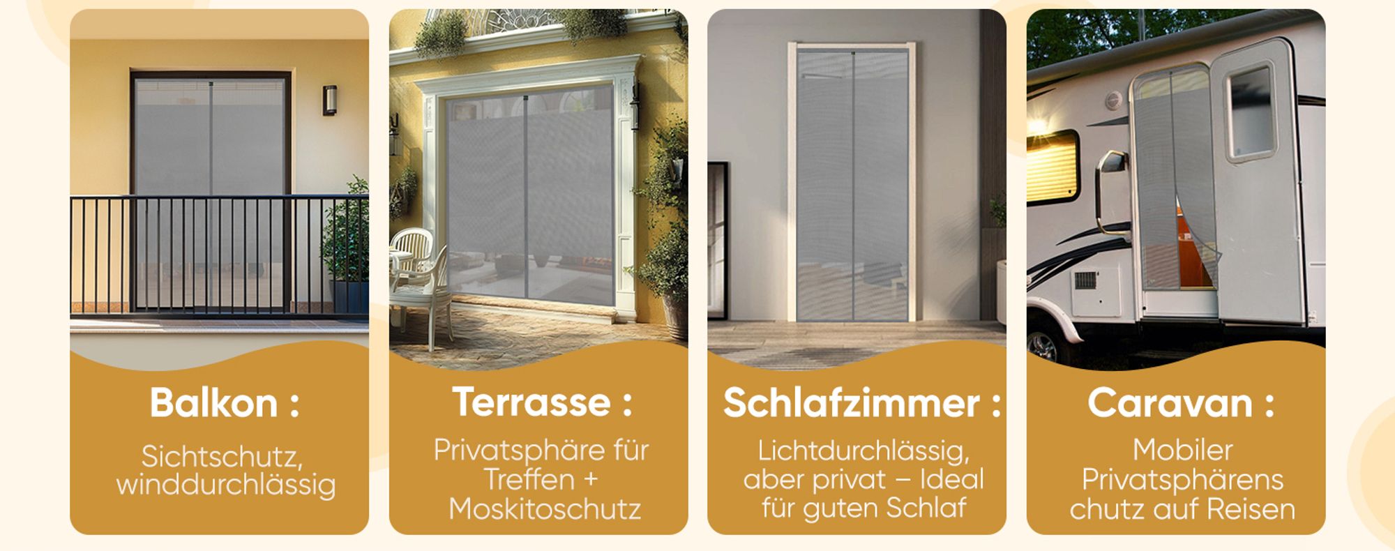 Sekey Sichtschutz Türvorhang mit Magnet – Blickdicht & Luftdurchlässig, Fliegengitter für 90 x 210 cm Balkon & Schlafzimmer