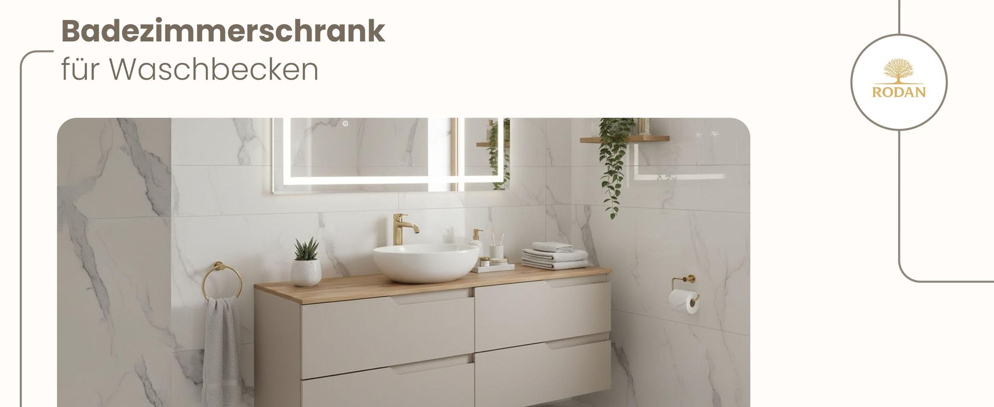 RODAN, Badmöbel, Badschrank, Badezimmermöbel, Badezimmer, MODERN, Waschbeckenunterschrank