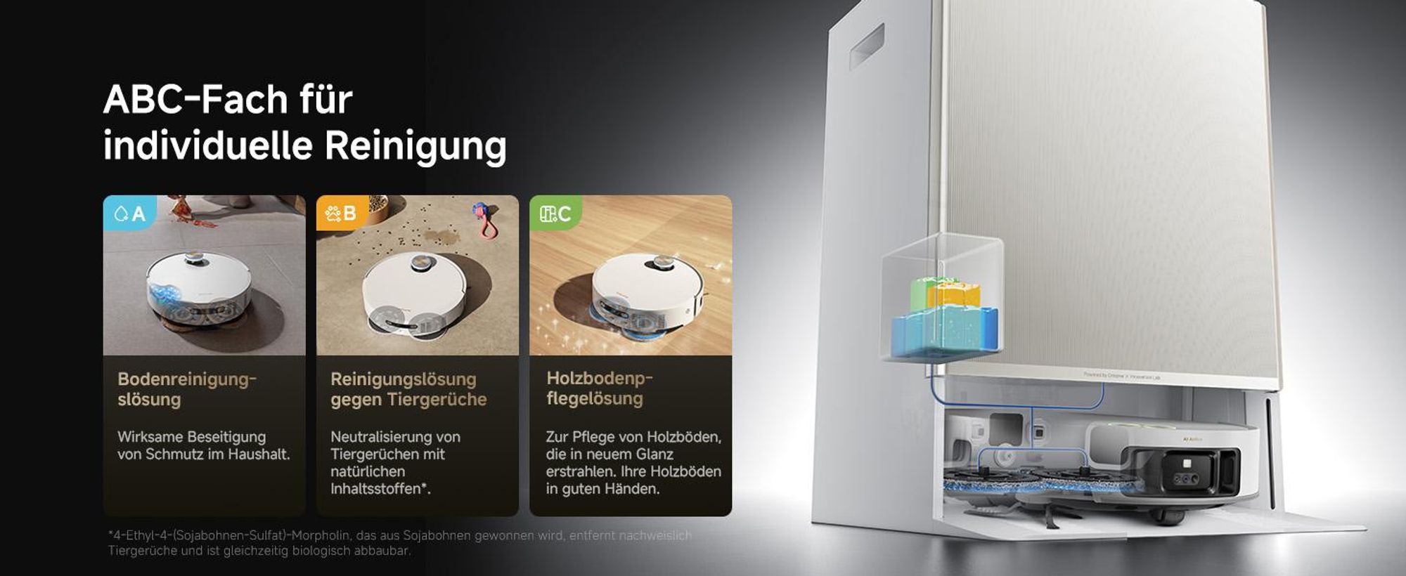 Dreame Matrix 10 Ultra Roboter Staubsauger und Bodenwischer,30kPa,Mehrfach-Moppschaltung,KI-Hindernisvermeidung,Anti-Tangle,100℃ Selbstreinigung,Weiß