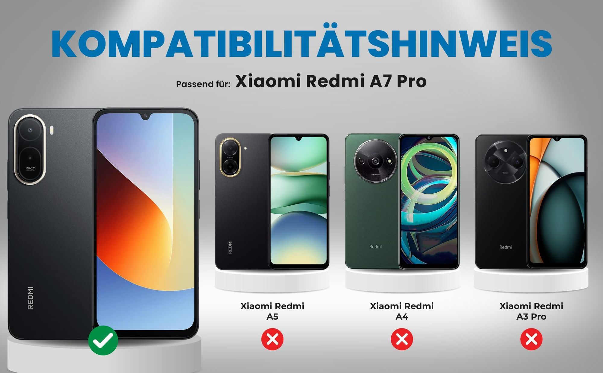 Kompatibilitätshinweise Hülle für Xiaomi Redmi A7 Pro