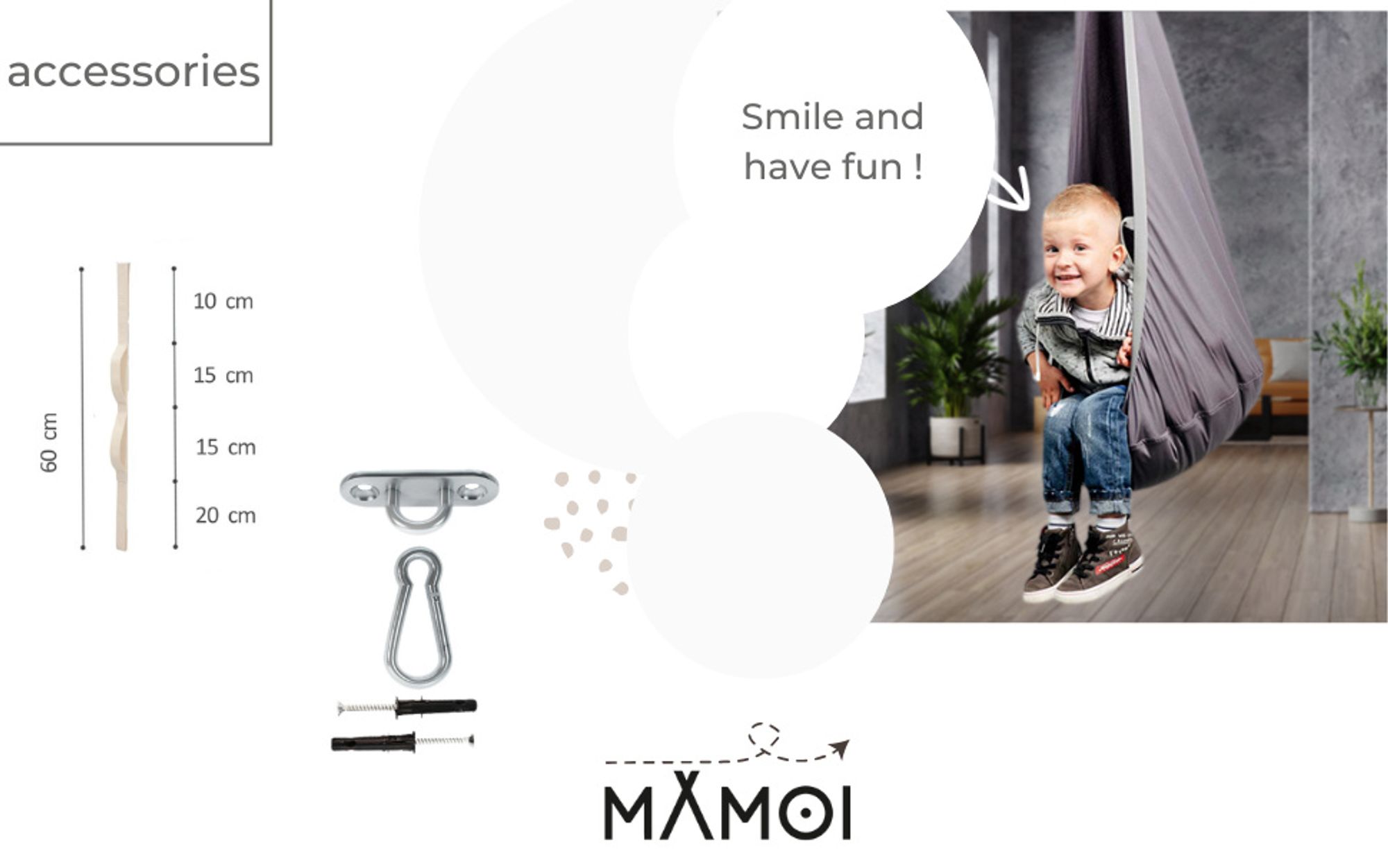 MAMOI® závesné kreslo pre deti, terapeutická hojdačka, hojdačka do detskej izby, závesná jaskyňa, závesná hojdačka, senzorická hojdačka, interiérová hojdačka, závesná taška,