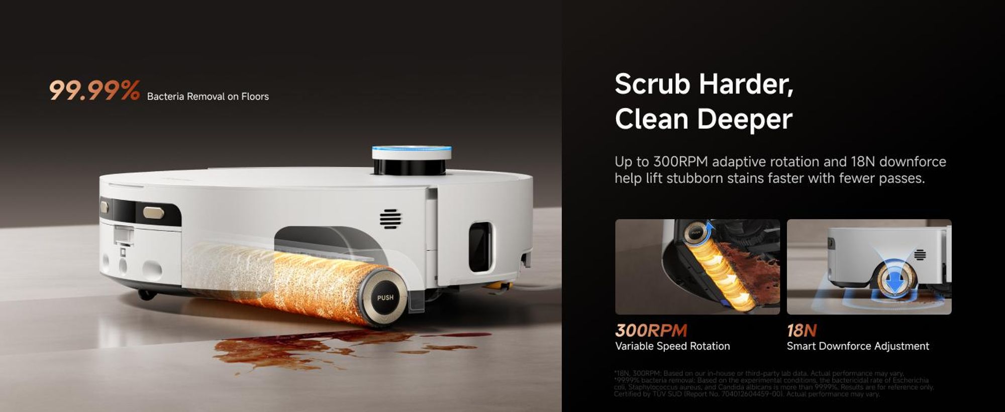 Dreame Aqua20 Pro Ultra Roller X Complete Nass-Trocken-Saugroboter,40KPa Saugkraft,180°C Dampf,8cm MopExtend,OmniSight 4.0,ProLeap 10cm,All-in-1,Weiß