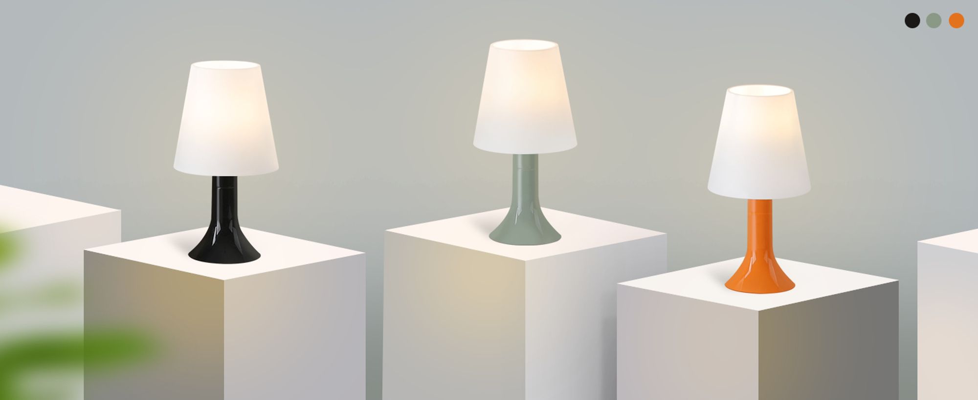 ZMH Tischlampe Wohnzimmer Tischleuchte 2er Set Grün mit Kabel Nachttischlampe E14 Tischlampen Moderne Landhausstil für Esstisch Schlafzimmer