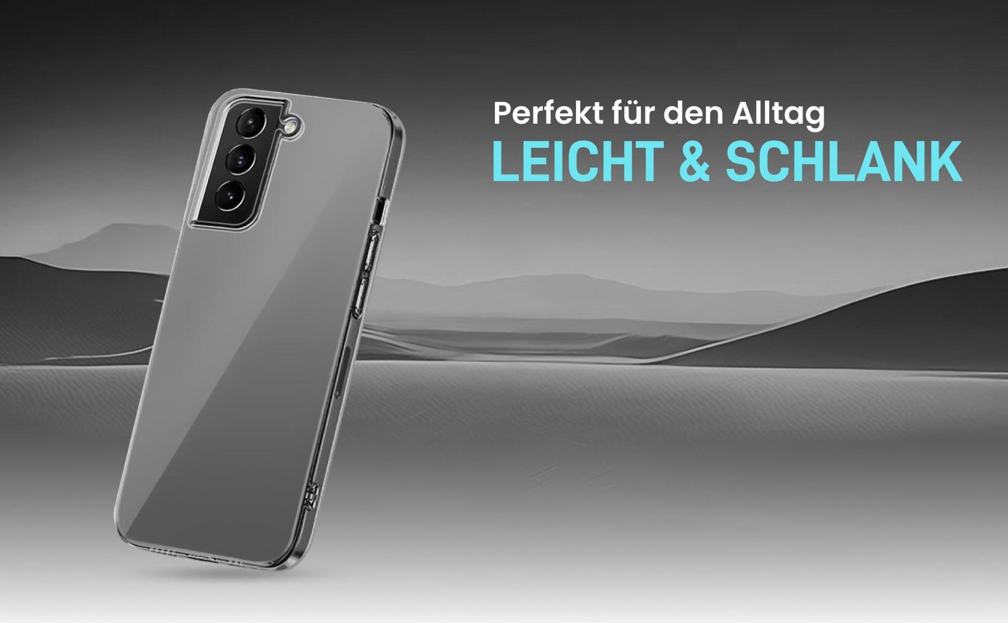 Hochtransparente Hülle für einen schlichten Look kompatibel mit Samsung Galaxy S22