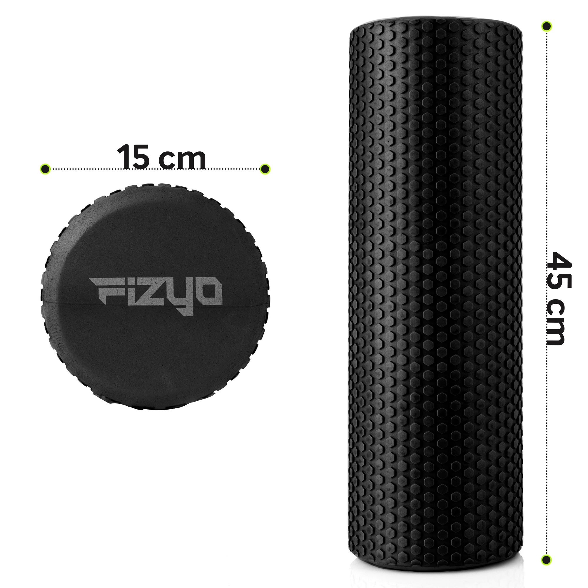 Wałek FIZYO z wypustkami 45x15 cm do masażu, zdjęcie produktu na białym tle
