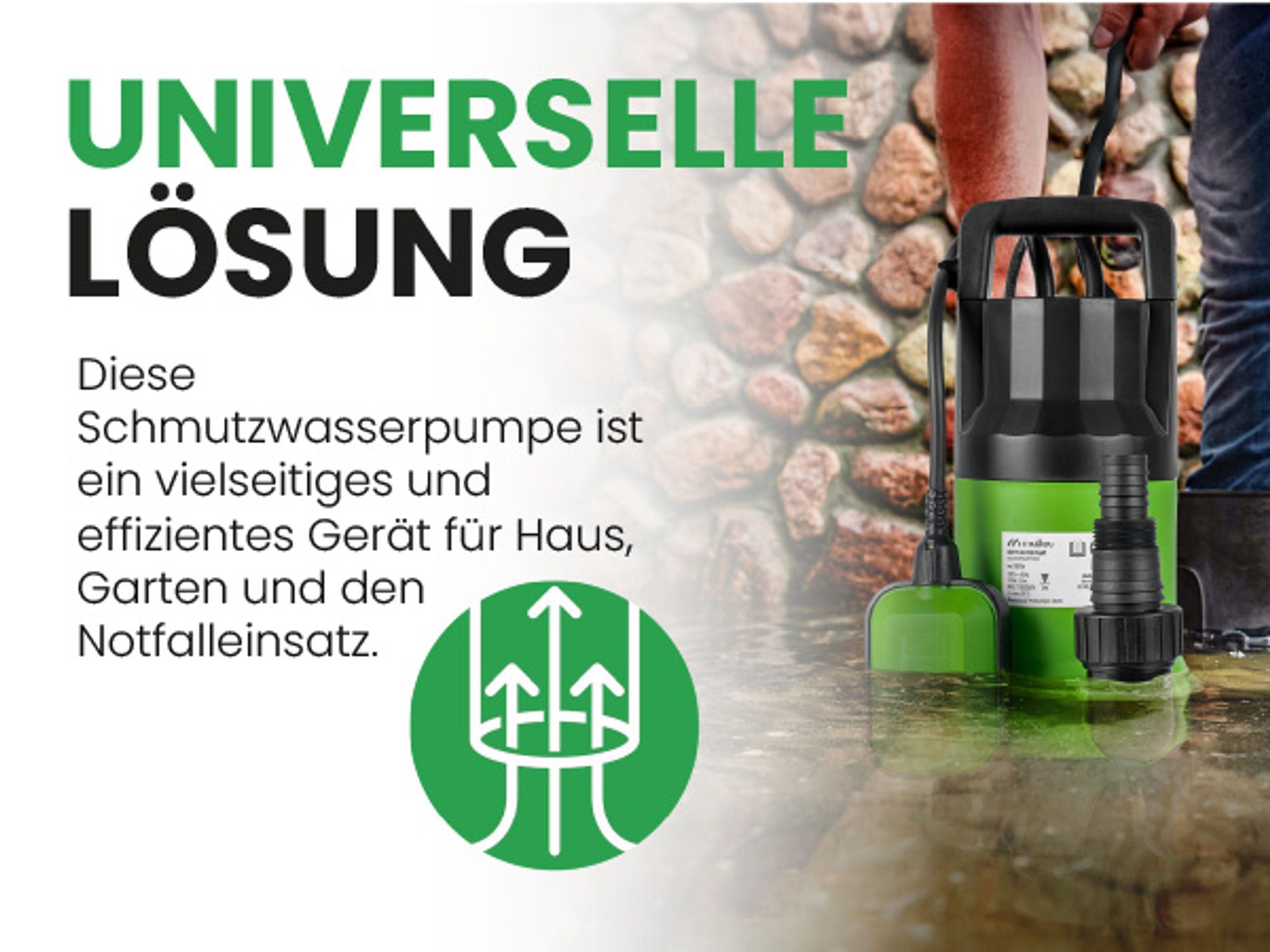 Tauchpumpe Abflusswasserpumpe mit Induktionsmotor