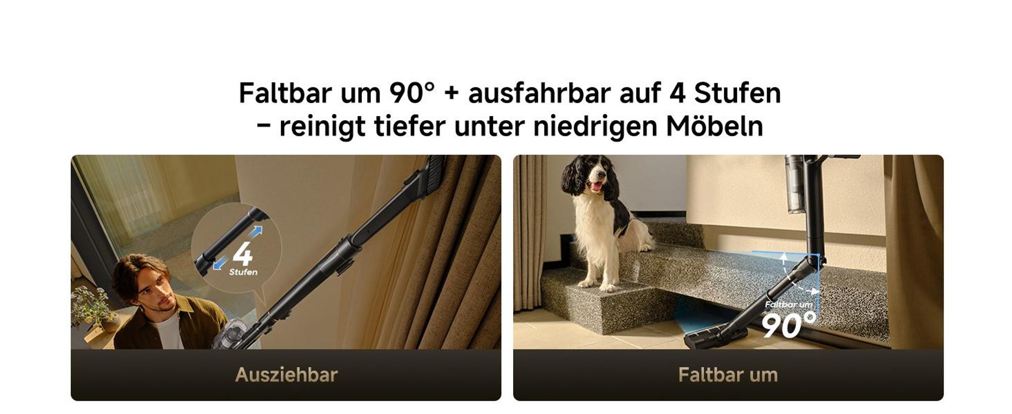 Dreame V20 Pro-A Kabelloser Stabstaubsauger,0 Kantenreinigung Handstaubsauger,Reinigung von Hartböden und Teppichen,210 AW, 90 Min,99,99% Filterung