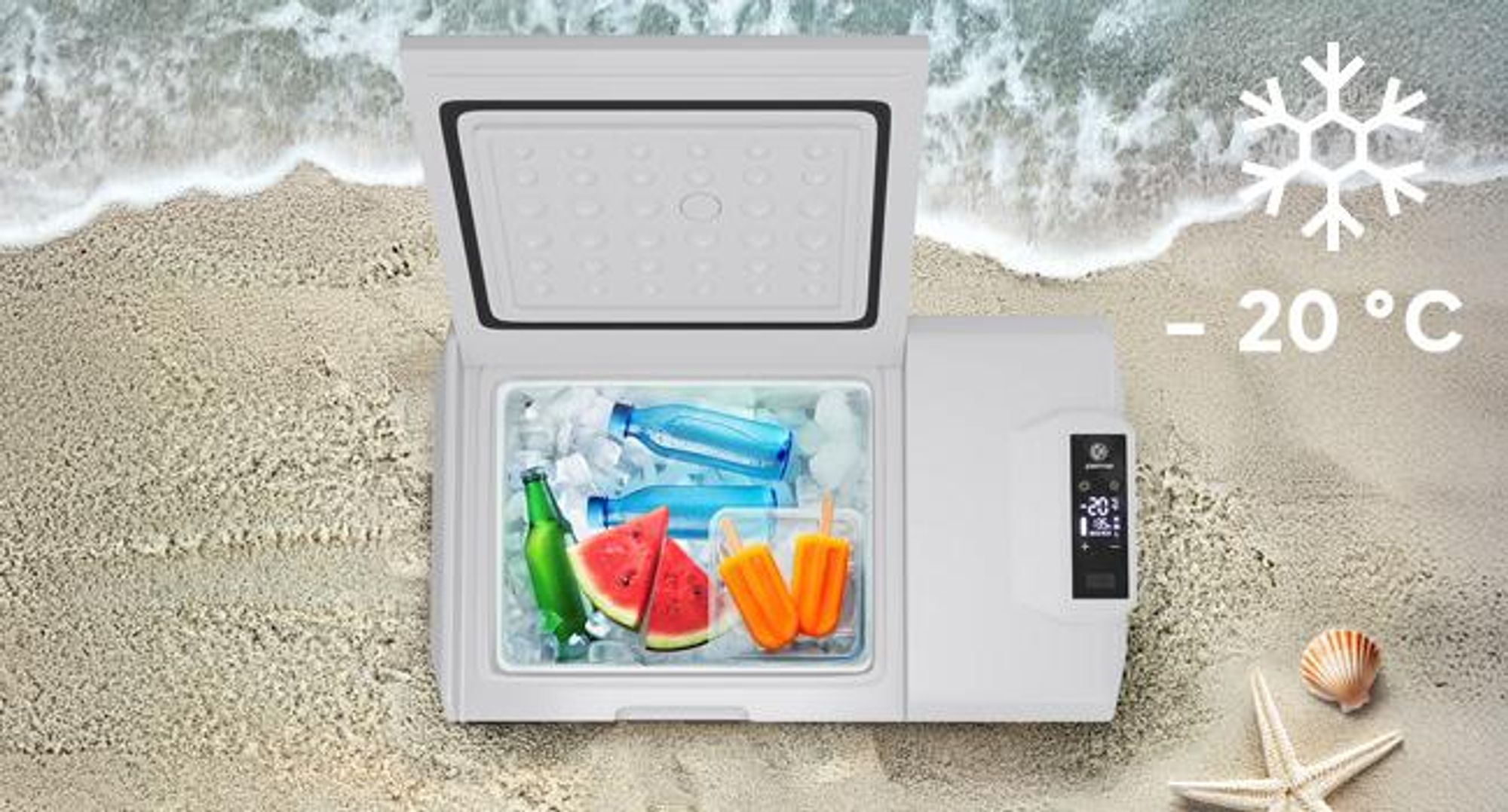 Lodówka kompresorowa PEME Expedition 30 28 l – lodówka samochodowa –20°C 12 V, 24 V, 230 V – elektryczna zamrażarka – lodówka kempingowa – aplikacja – ciężarówka – kamper – samochód – USB
