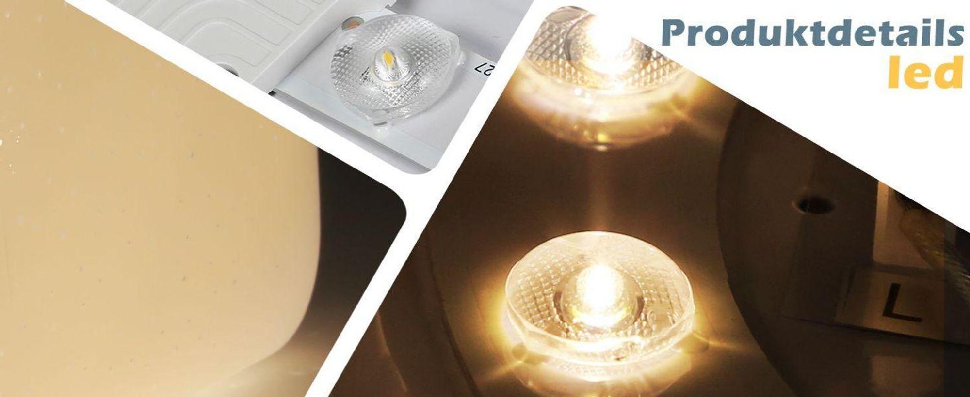 ZMH Led Deckenleuchte 3er Sternenhimmel Deckenlampe Modern Klein Eckig 15W 3000K 21cm Warmweiß für Schlafzimmer Treppenhaus Küche Wohnzimmer Büro Flur