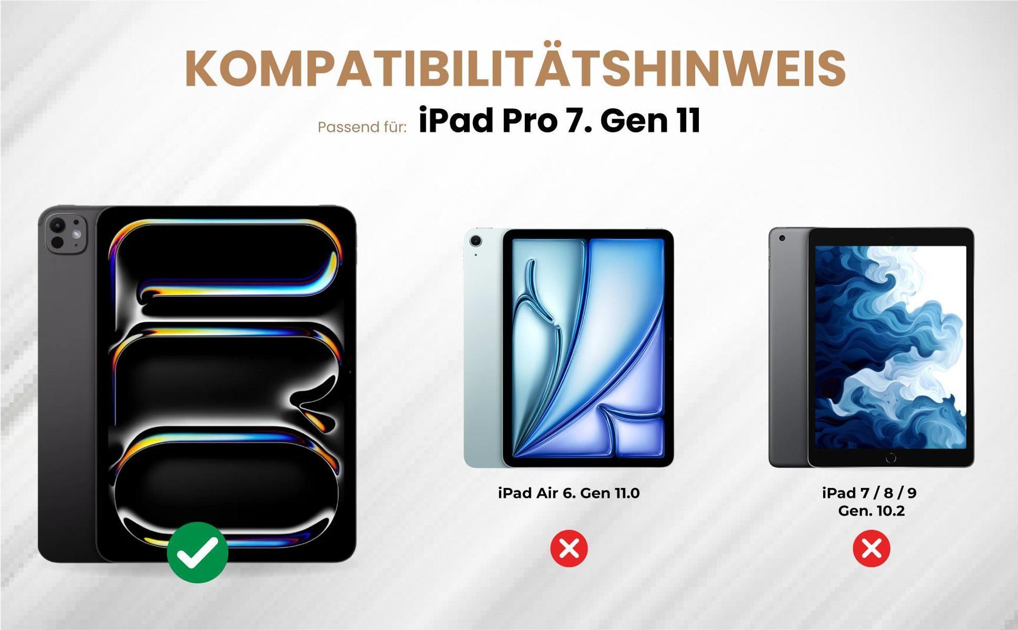 Kompatibilitätshinweise Tablet Cover für Apple iPad Pro 7. Gen 11.0