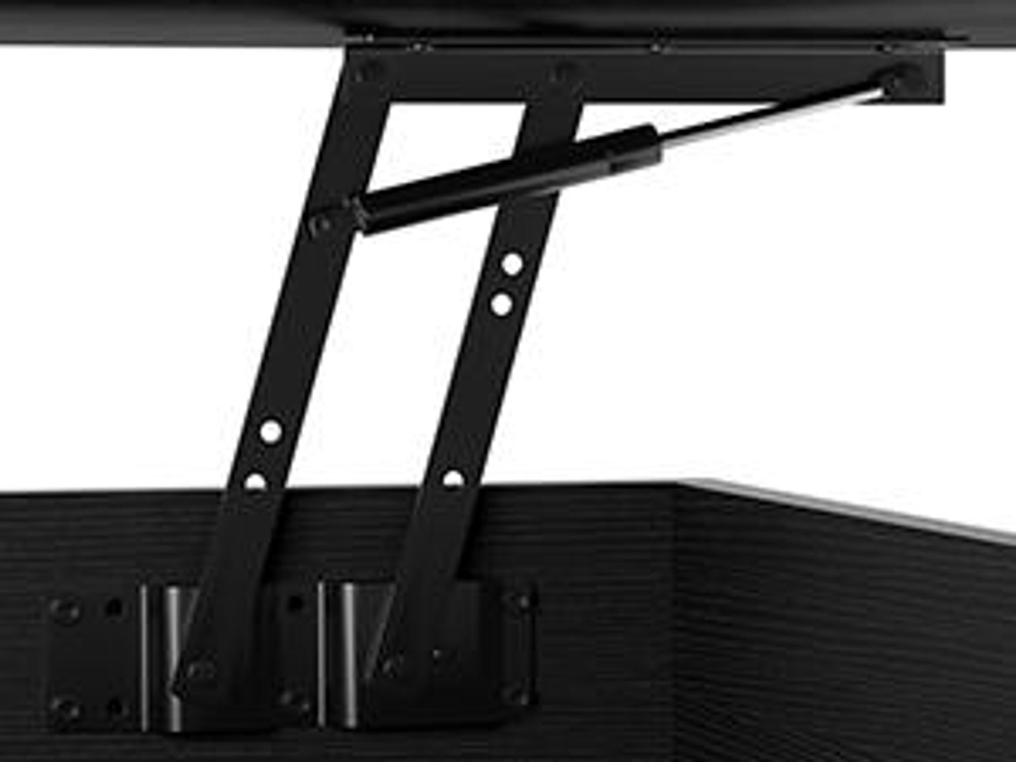 FABATO Runder Couchtisch mit Höhenverstellung, Rädern und Staufach - 26,77 Zoll, 2-stufig, ideal für Wohnzimmer, in Schwarz