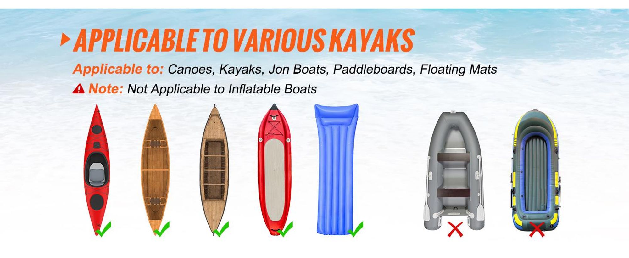 VEVOR Schwerlast-Kajakwagen, 145 kg Tragfähigkeit, abnehmbarer Kanu-Trolley mit 10'' soliden Reifen, verstellbaren Halterungen & rutschfestem Stützfuß, für Kajaks, Kanus, Paddleboards, Schwimmmatten und Jon-Boote, Horizontal-a, 204 kg