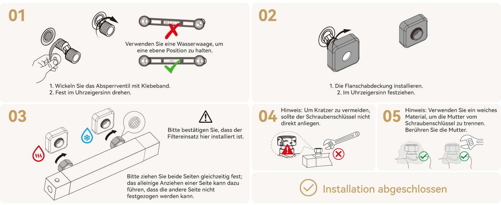 Auralum Duschthermostat, Quadratische Thermostatarma Schwa, Aufputz Duschthermostat mit 38 °C Sicherheitssperre, Thermostatische Duscharmatur