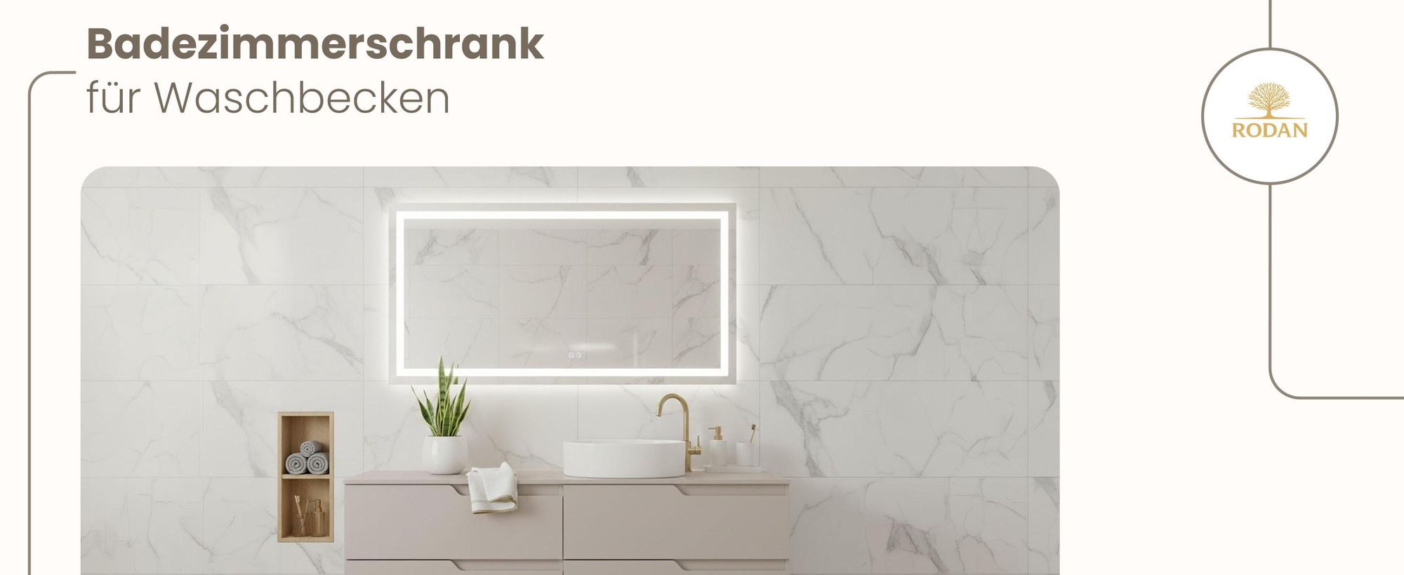 RODAN, Badmöbel, Badschrank, Badezimmermöbel, Badezimmer, MODERN, Waschbeckenunterschrank
