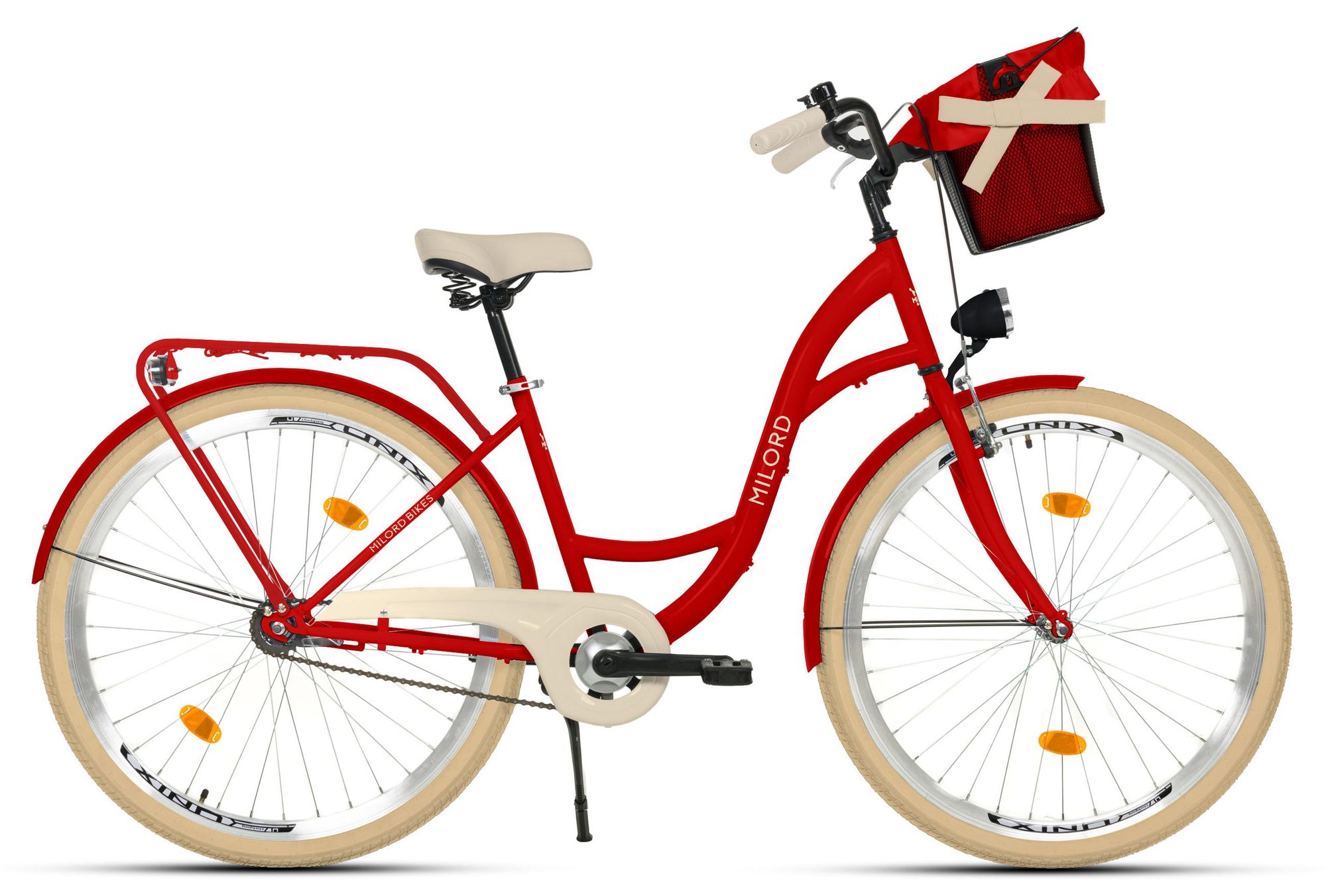 Milord Komfort Fahrrad Mit Korb Damenfahrrad, 28 Zoll, Braun, 1 Gang