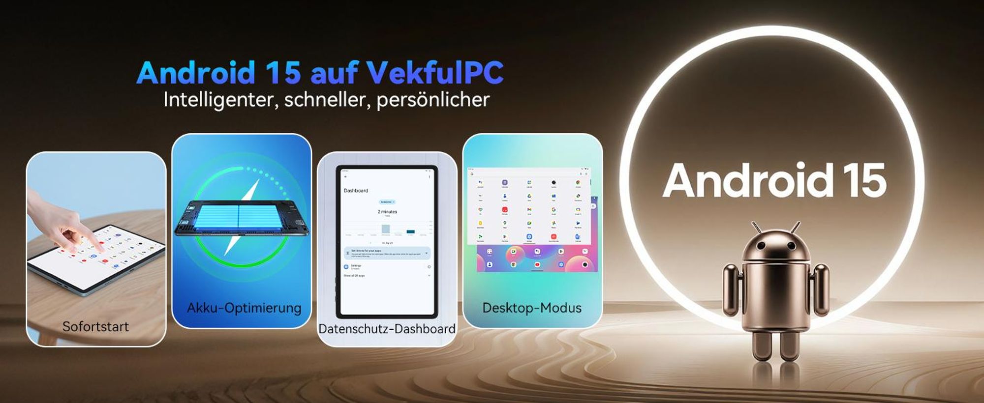 VekfulPC 10 Zoll Set Tablet, 24(8+16)GB RAM+256GB ROM (2TB TF), Android 16/5000mAh/Widevine L1/5G WiFi/Face ID, Grau