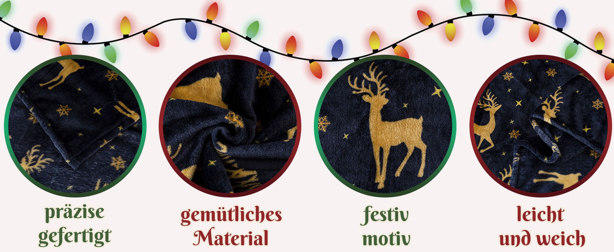weichnachten motiv deko zimmer tagesdecke