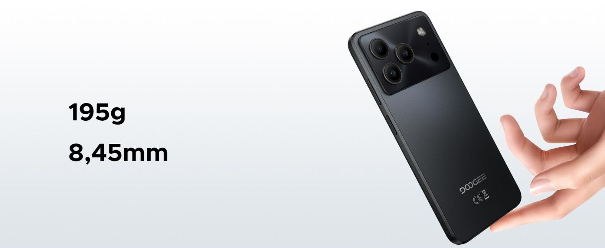 DOOGEE Note 56 – Smartfon, Android 16, ekran 6,56" 90Hz HD+, bateria 6150mAh, 24GB RAM + 64GB pamięci wewnętrznej, 4G, Dual SIM, 8MP, rozpoznawanie twarzy, OTG, bez umowy