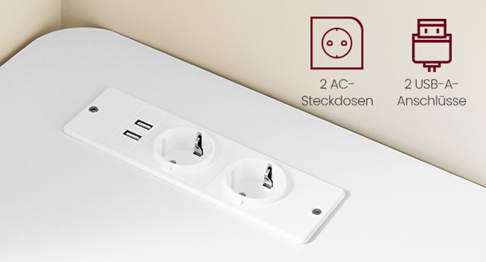 VASAGLE Höhenverstellbarer Schreibtisch elektrisch, L-förm, 160 cm, mit Ladestation, Memory-Funktion