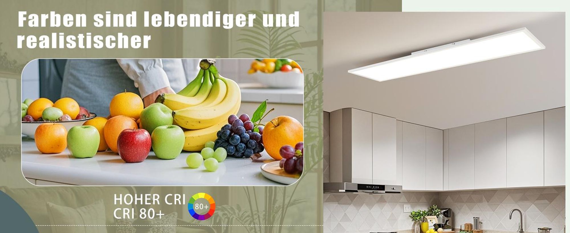 ZMH LED Deckenleuchten 100x25 cm Deckenlampe mit Fernbedienung 24W Panel Dimmbar Flach Wohnzimmerlampe Weiß Büroleuchte für Küche flur Wohnzimmer