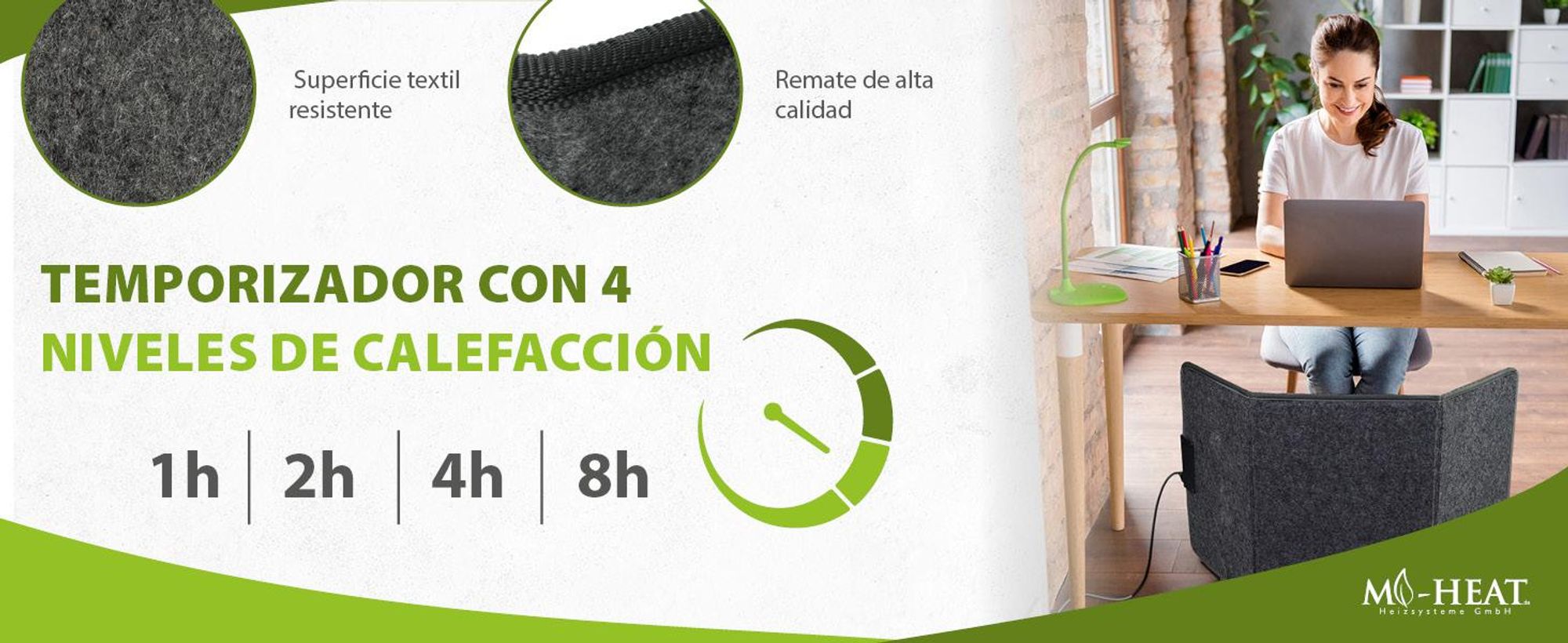 Panel calefactor plegable de 51x100 cm, calentador infrarrojo de mesa, temperatura máxima de 60 °C, panel calefactor plegable