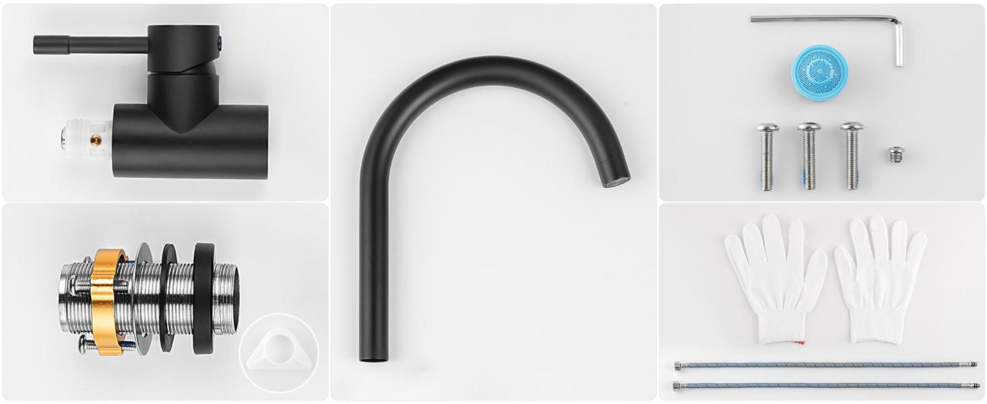 Küchenarmatur Edelstahl Schwarz 360° Drehbar, Wasserhahn Küche Hochdruck Spültischarmatur Cecipa MAX Wasserhahn für Spülbecken,Mischbatterie Armatur