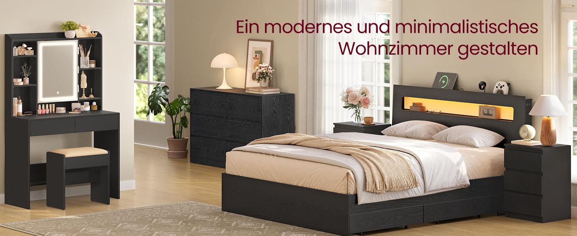 VASAGLE Kailyn Kollektion - Kommode mit 6 Schubladen, Aufbewahrungsschrank