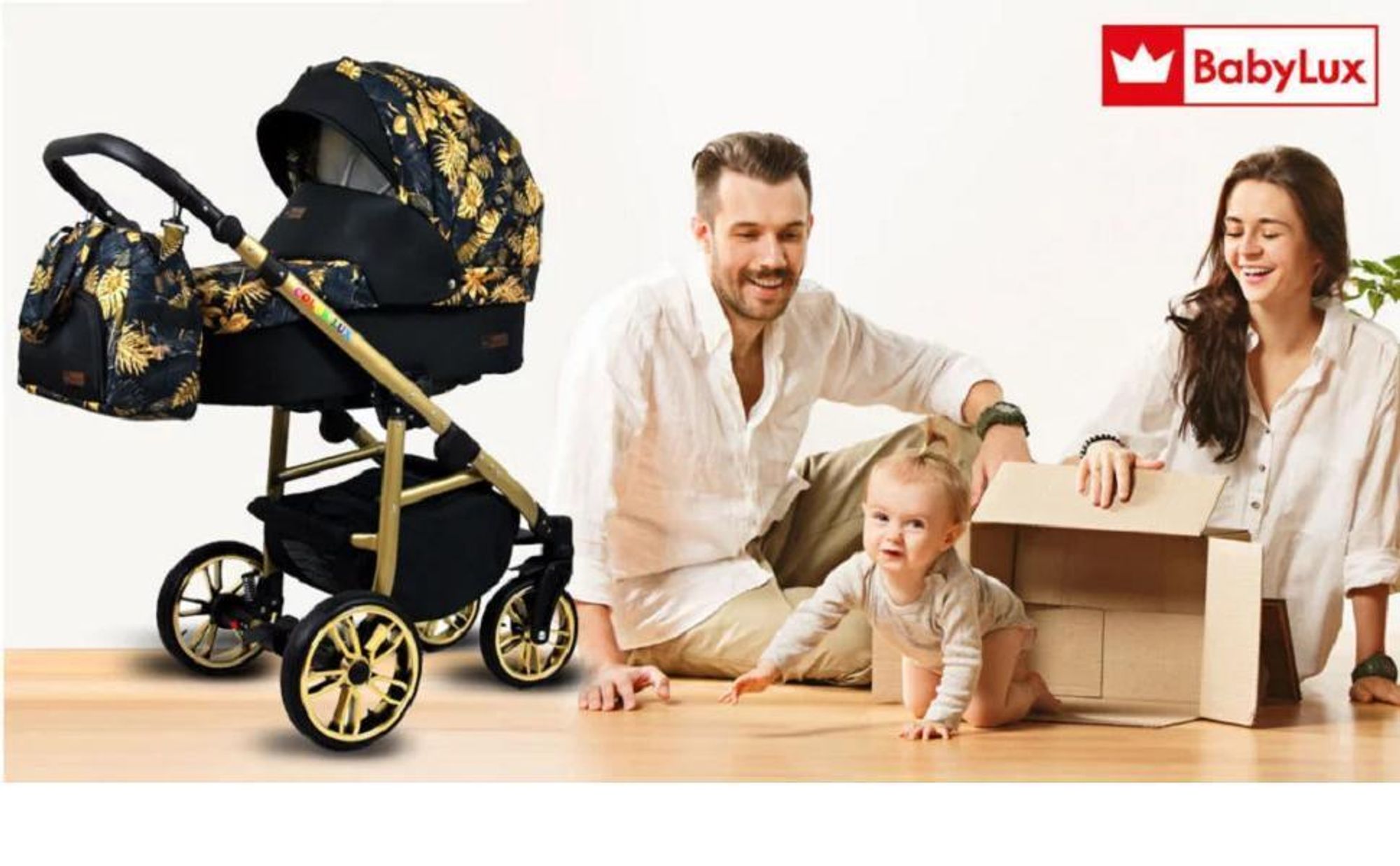 BabyLux® Color Lux | 2in1 Kinderwagen Set | Onyx | Kombikinderwagen | Kinderwagenset | Buggy + B